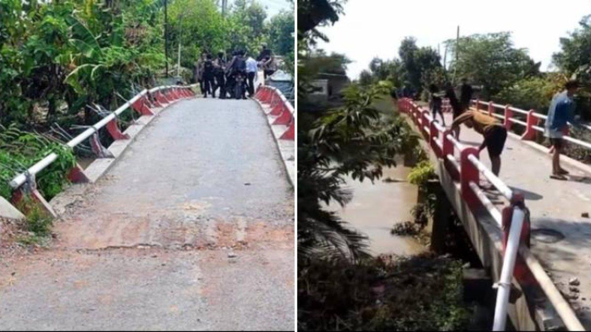 Sekelompok remaja di Demak rusak jembatan agar bisa dilewati truk sound system untuk takbiran