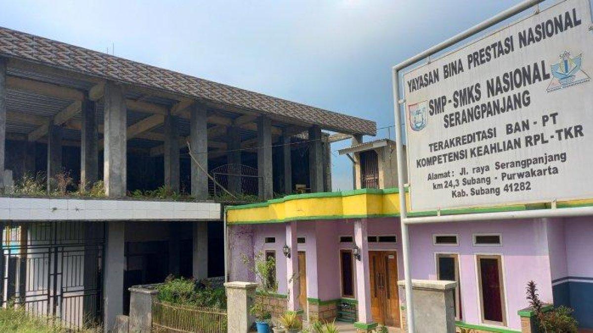 Sekolah Yayasan Bina Prestasi Nasional milik Yosef yang berada di Desa Cijengkol, Kecamatan Serangpanjang, Kabupaten Subang, Jawa Barat, Kamis (14/10/2021).