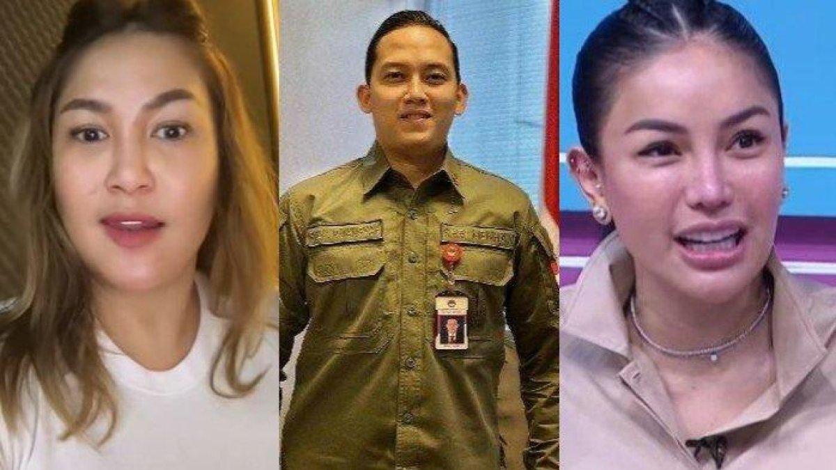 Seleb TikTok Yolo Ine (kiri) membongkar aksi Rizky Irmansyah (tengah) yang diduga melakukan kekerasan pada Nikita Mirzani (kanan) setelah kabar kandasnya hubungan keduanya terdengar.