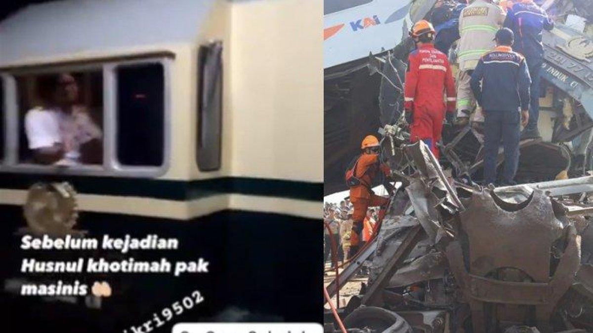 Senyum terakhir Masinis KA Bandung Raya Sebelum Tabrakan dengan KA Tarungga
