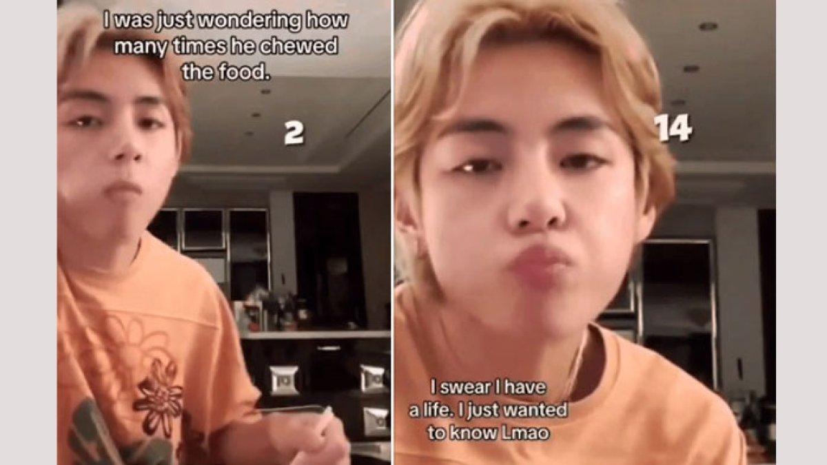 Seorang ARMY iseng menghitung berapa kali V BTS mengunyah makanan