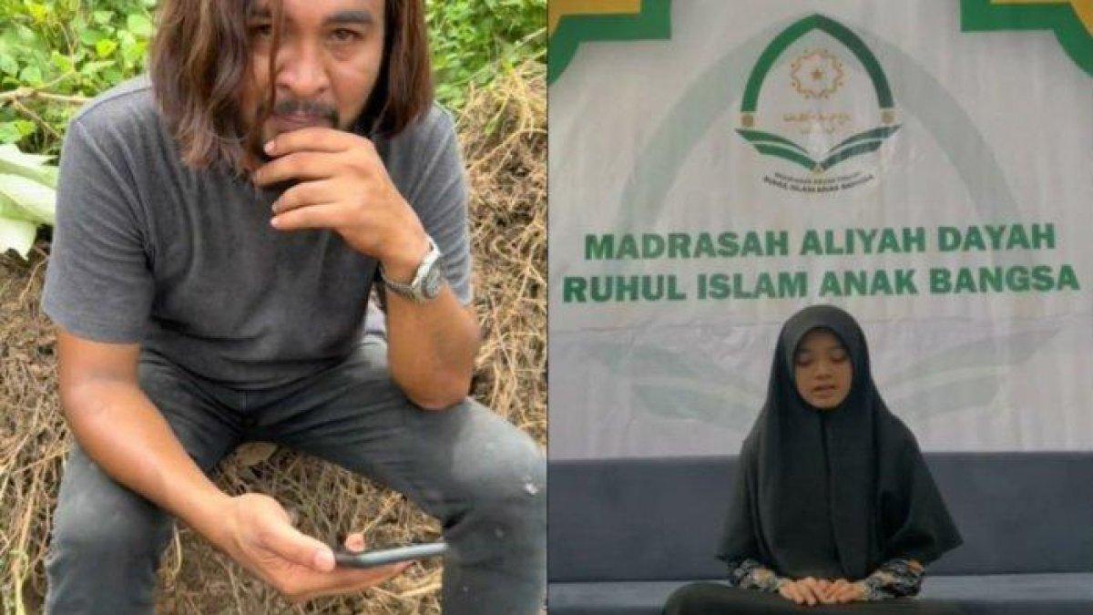 Seorang Ayah Penampilannya Bak Preman Nangis Haru Anaknya Jadi Hafizah