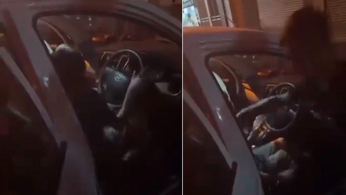 Seorang anak di Malaysia memaksa kendarai mobil.