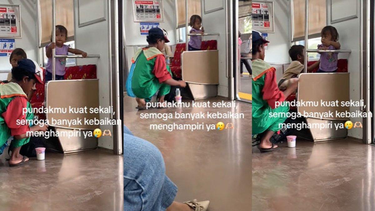 Seorang badut remaja mengurus adiknya. Hal ini langsung viral di TikTok