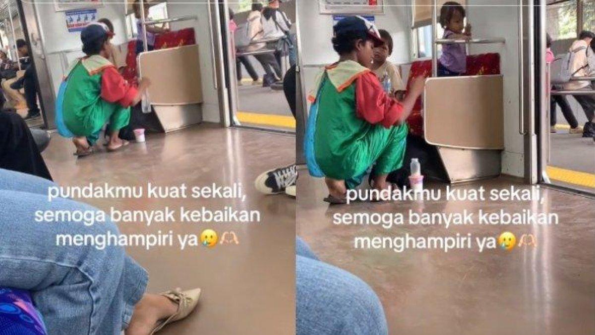 Seorang badut remaja mengurus adiknya. Hal ini langsung viral di TikTok