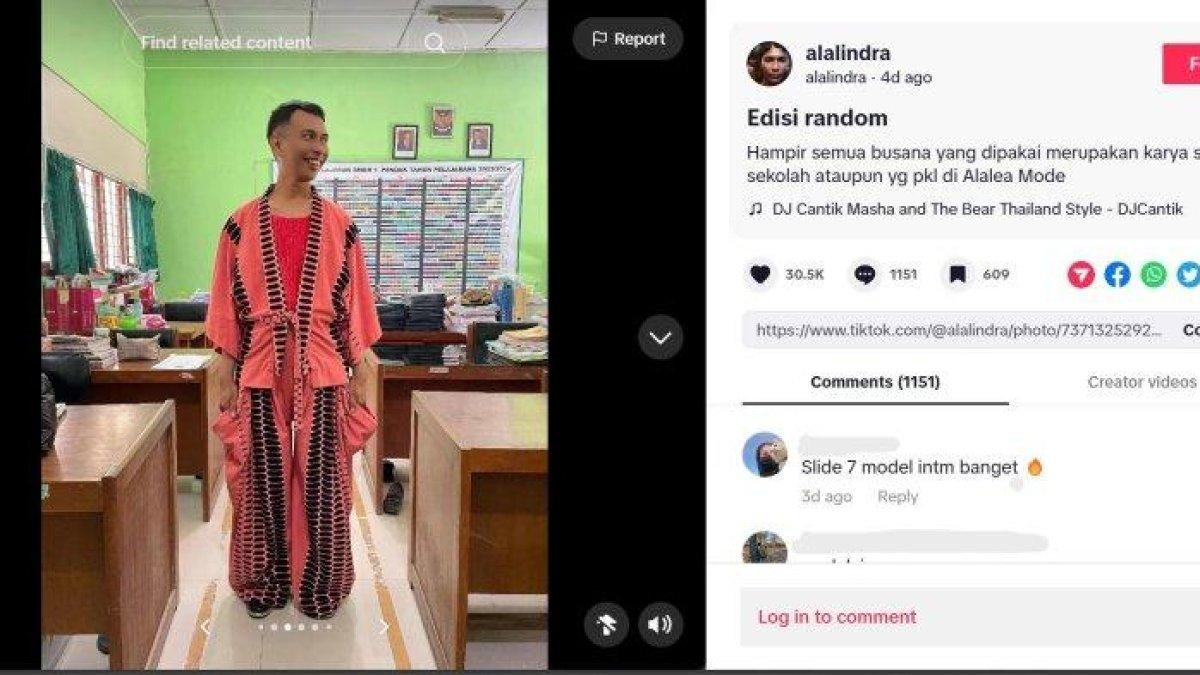 Seorang guru SMK di Yogyakarta menuai sorotan karena foto-fotonya menjadi model busana