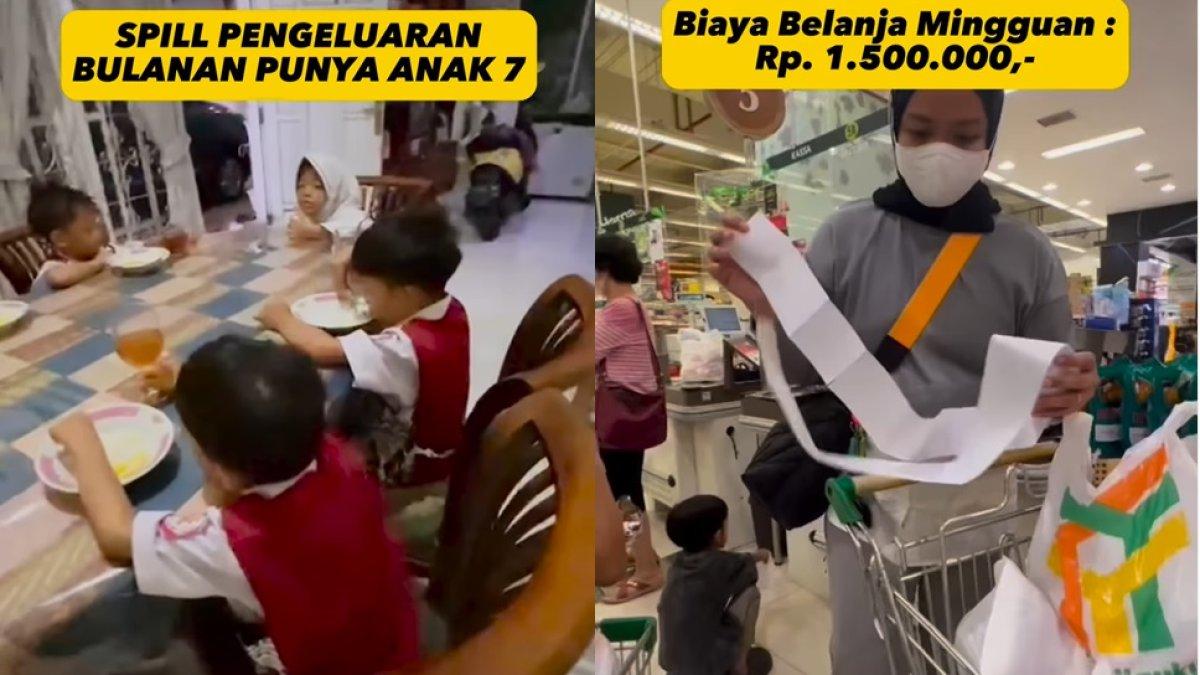 Seorang ibu dengan 7 anak ungkap biaya hidup per bulan