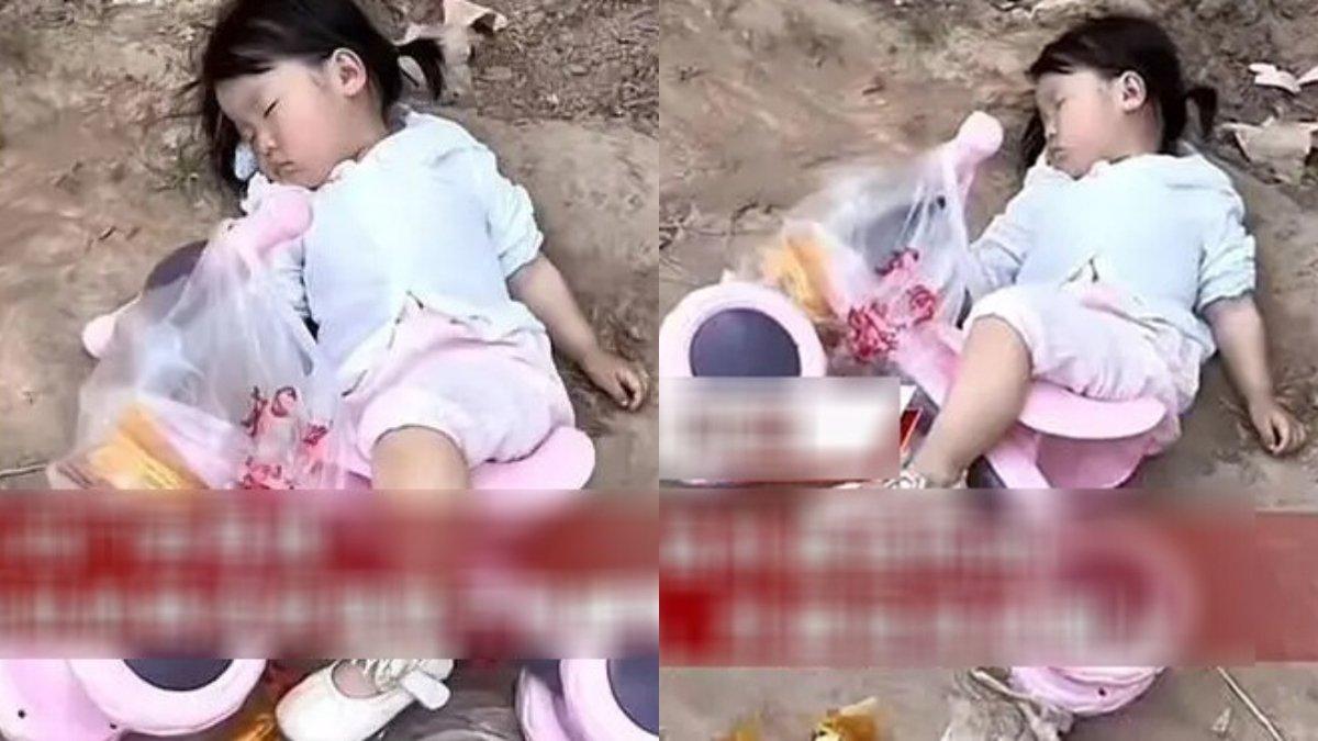 Seorang ibu di China terkejut bukan main karena anak balitanya tak kunjung pulang ke rumah, ternyata tertidur di jalan