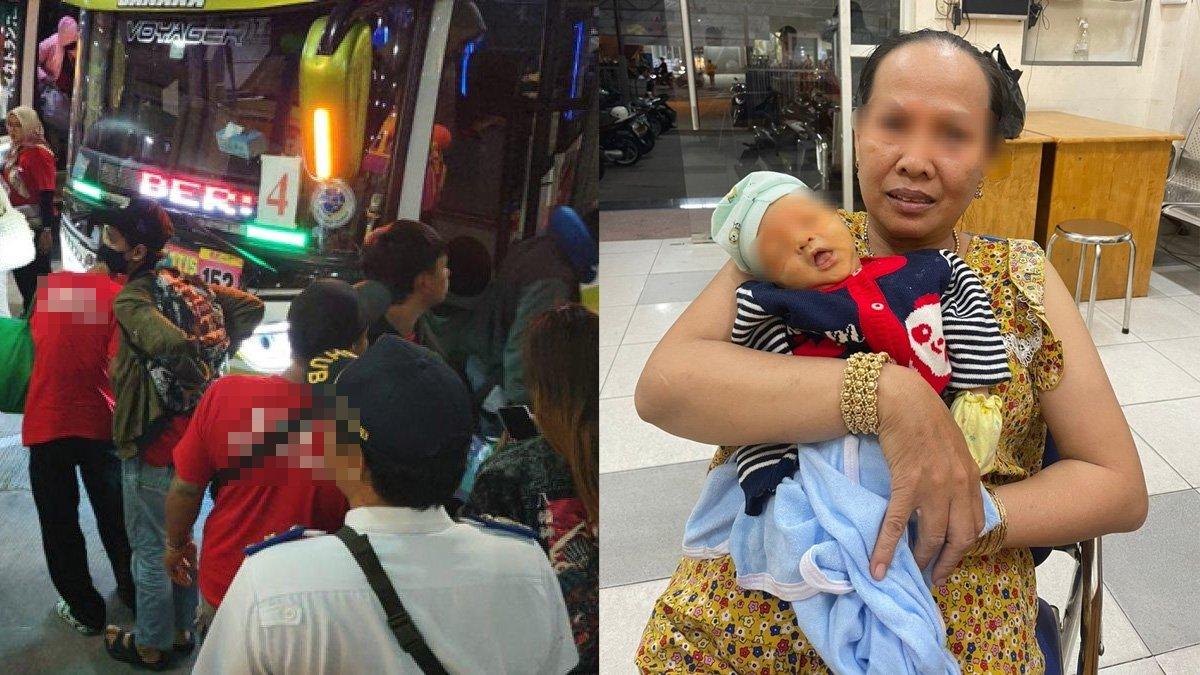 Bayi berusia 10 hari ditinggal ibunya di terminal.