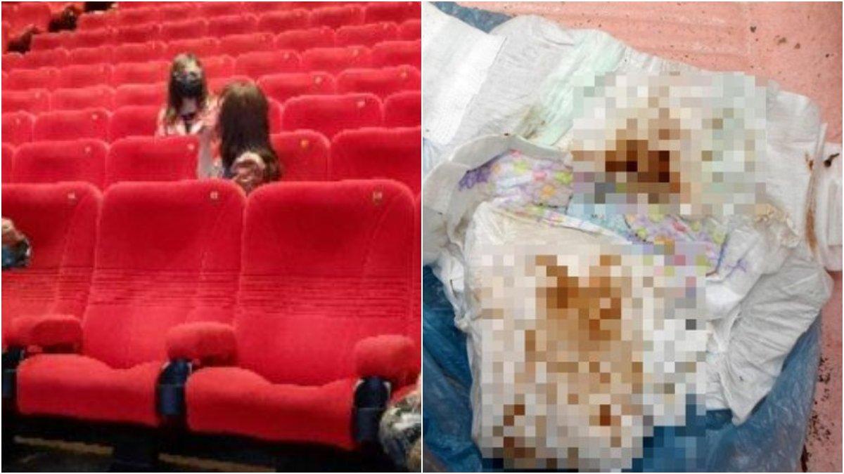 Seorang petugas bioskop berbagi pengalaman saat membersihkan sisa sampah pengunjung