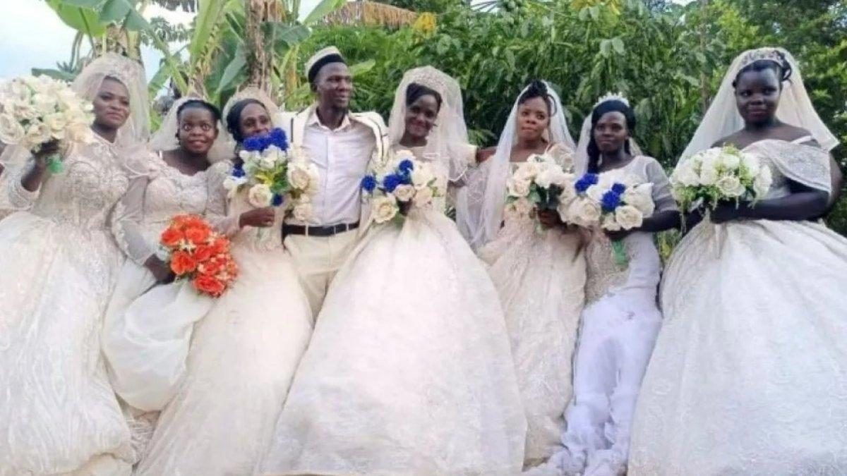 Seorang pria menikahi 7 wanita sekaligus