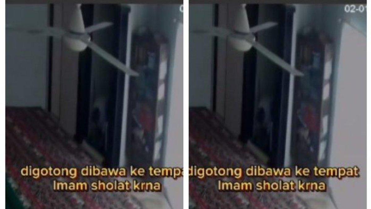 Seorang pria pura-pura salat untuk dapat mencuri kotak amal.