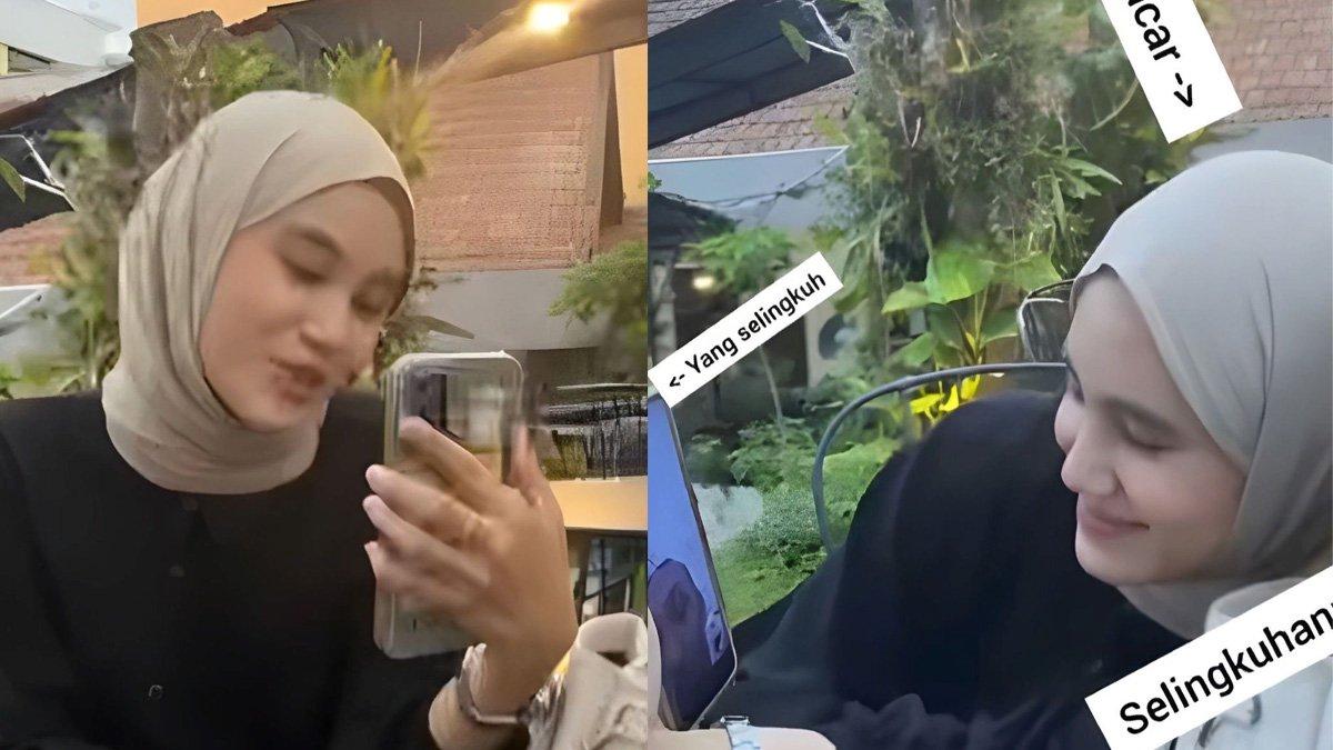 Seorang wanita ajak pacarnya video call dengan selingkuhannya.