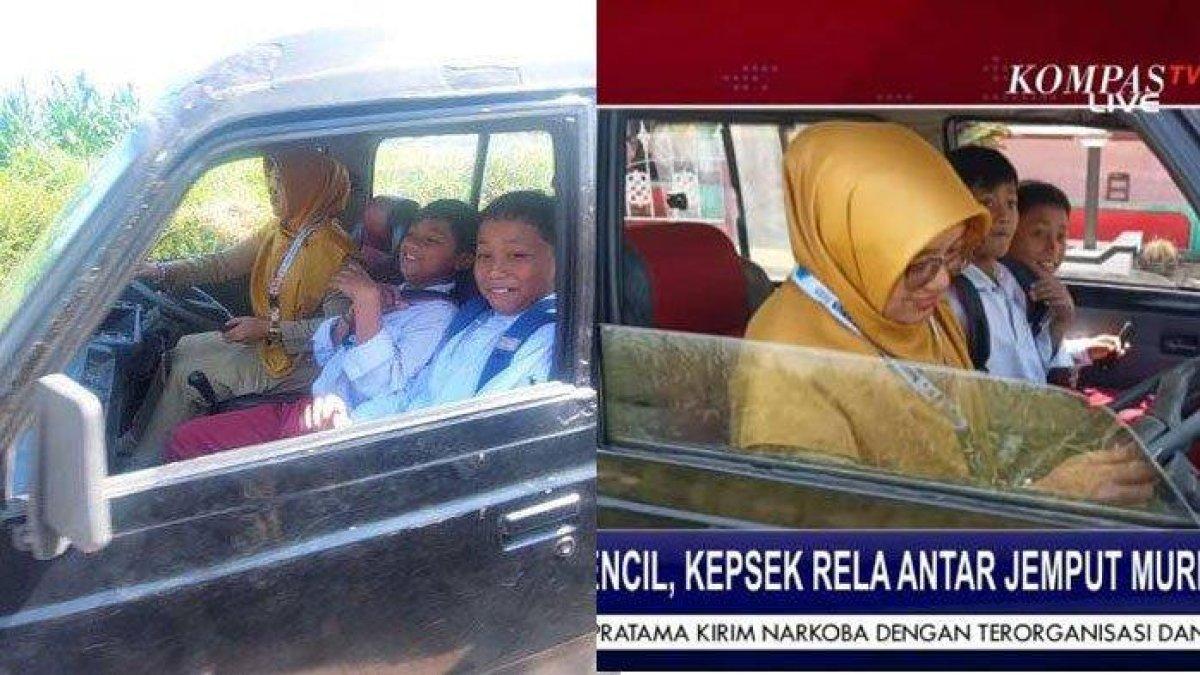 Septina Ika Kadarsih, kepala sekolah di Semarang rela antar jemput siswanya ke sekolah