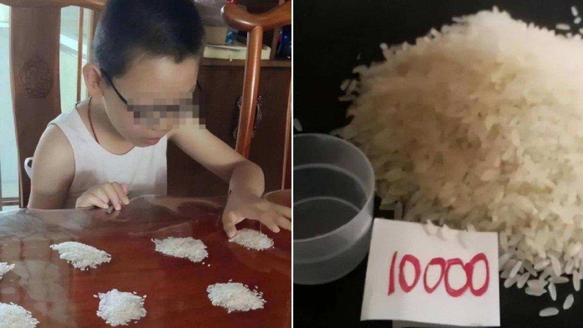 Siswa di China diberi tugas menghitung 10.000 butir beras