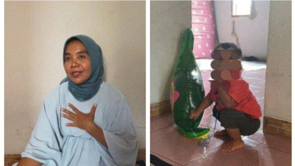 Kolase Foto Siti Mauliah atau Bu Siti dan anak yang dirawatnya dalam kasus bayi yang tertukar di Bogor.