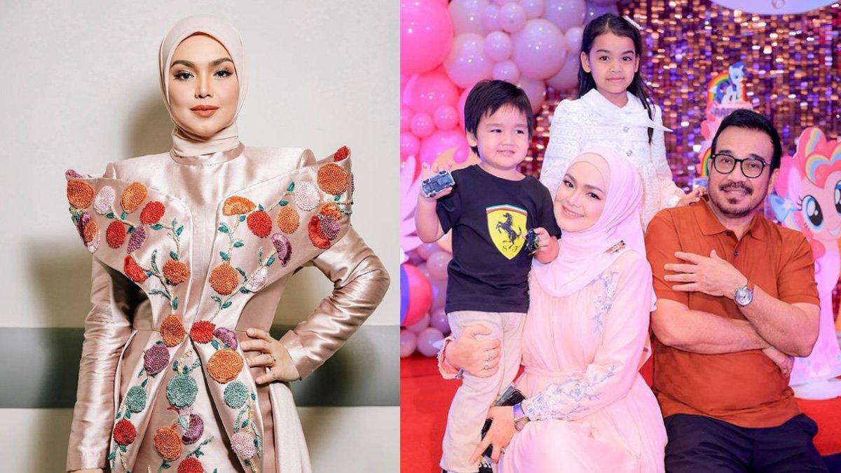 Siti Nurhaliza bersama suami, Datuk Seri Khalid Mohamad Jiwa, dan anak-anak
