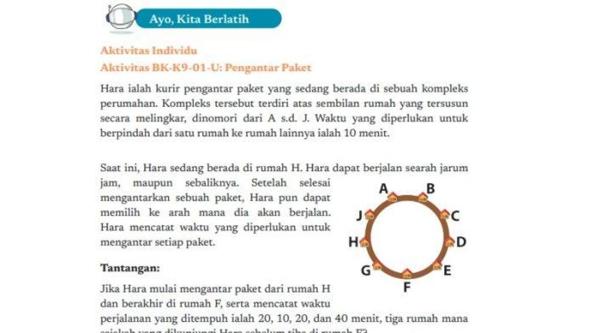 Soal Informatika Kelas 9 halaman 29 Kurikulum Merdeka Ayo Kita Berlatih.