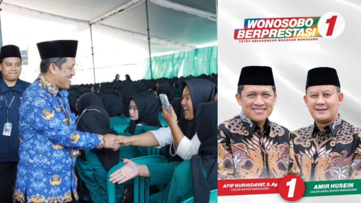 Sosok Afif Nurhidayat, seorang guru MTs yang kini sukses menjadi bupati terpilih Wonosobo, Jawa Tengah 2024.