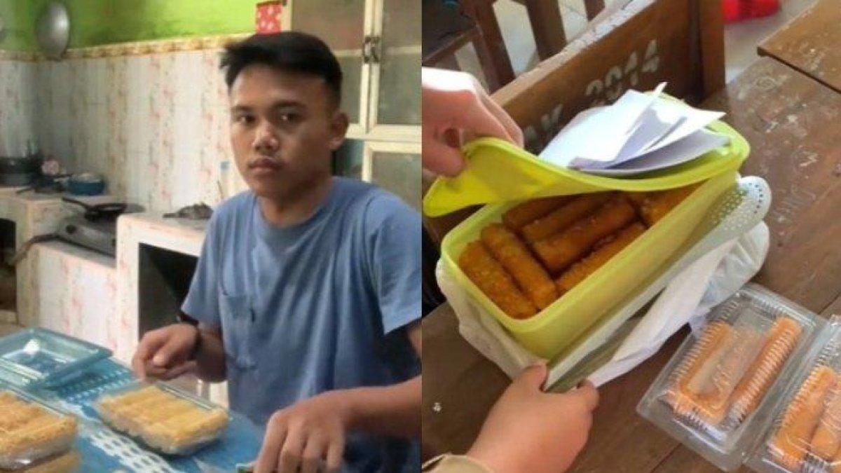 Sosok Ahmad Fadilah Thorik, siswa SMA di Lampung yang viral berjualan risol di sekolah.
