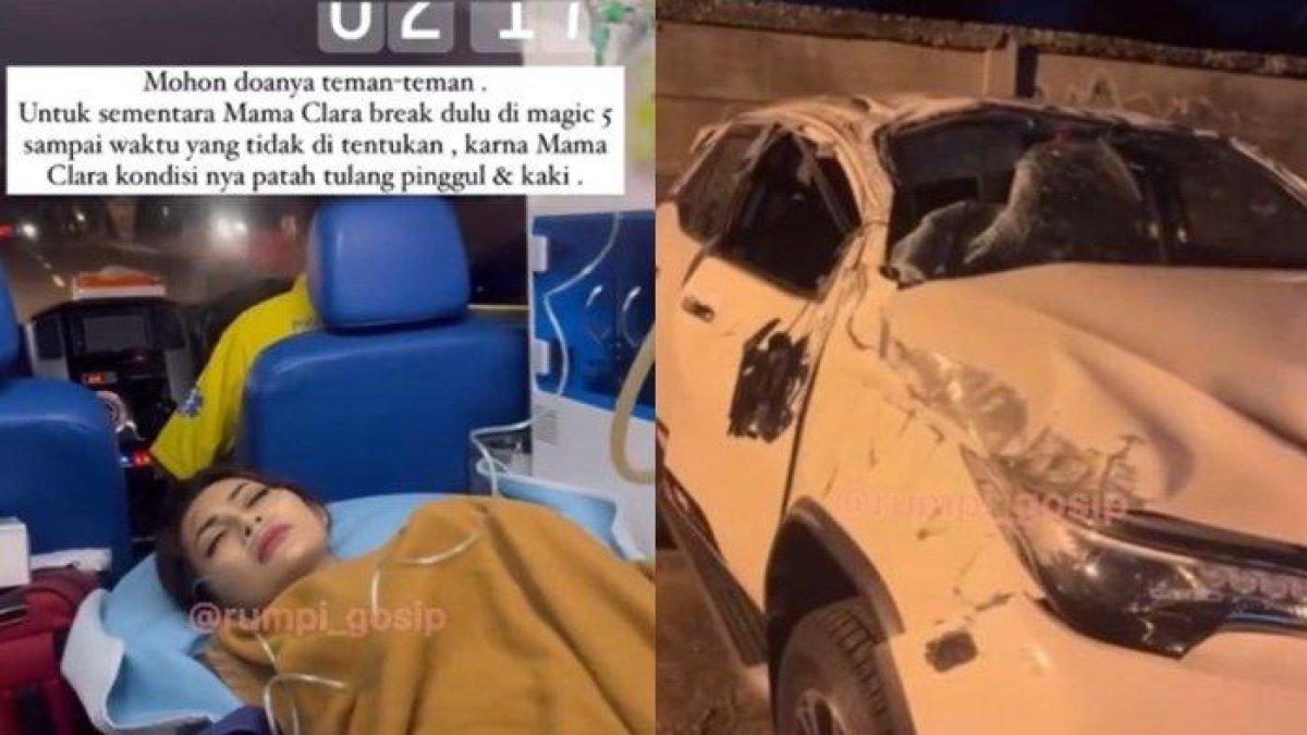 Sosok Delia Yasmine, pemeran Mama Clara dalam sinetron Magic 5 yang baru saja mengalami kecelakaan di Tol Jagorawi pada Minggu, (5/1/2024).