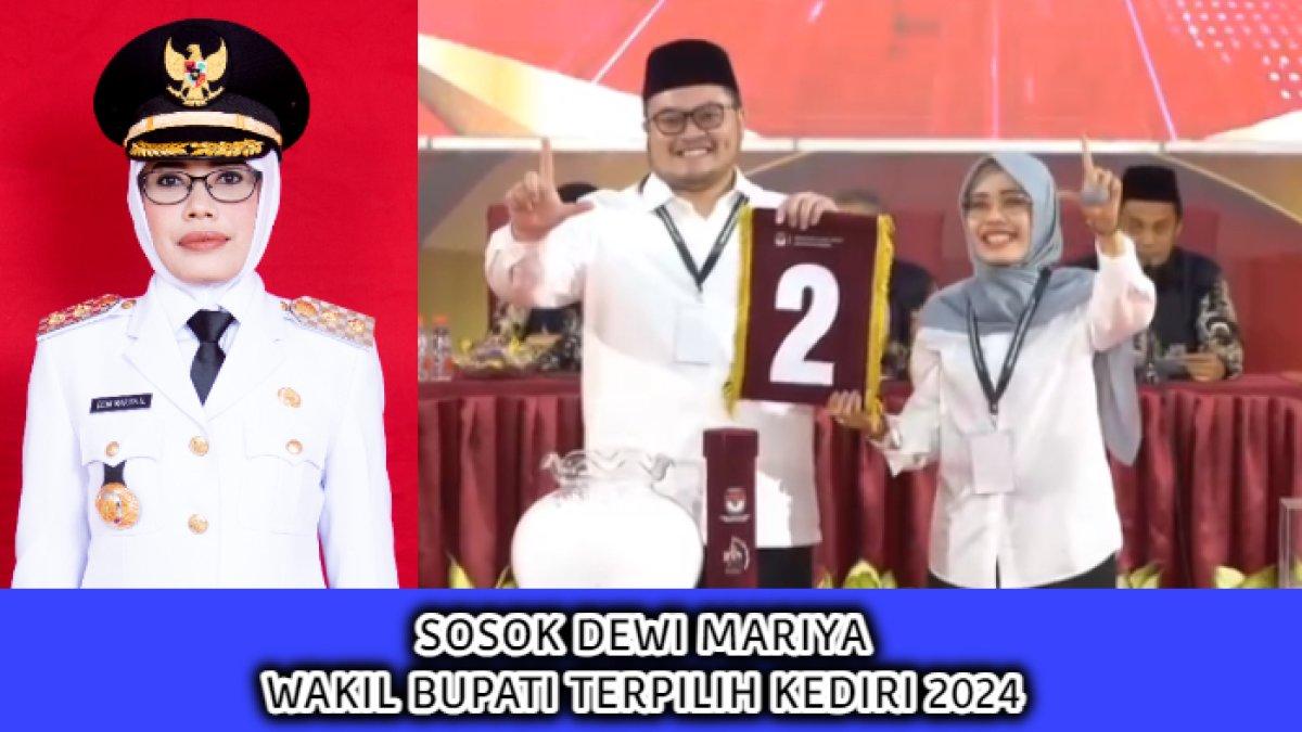Sosok Dewi Mariya, mantan pegawai bank yang kini sukses menjadi Wakil Bupati Terpilih Kediri, Jawa Timur 2024.