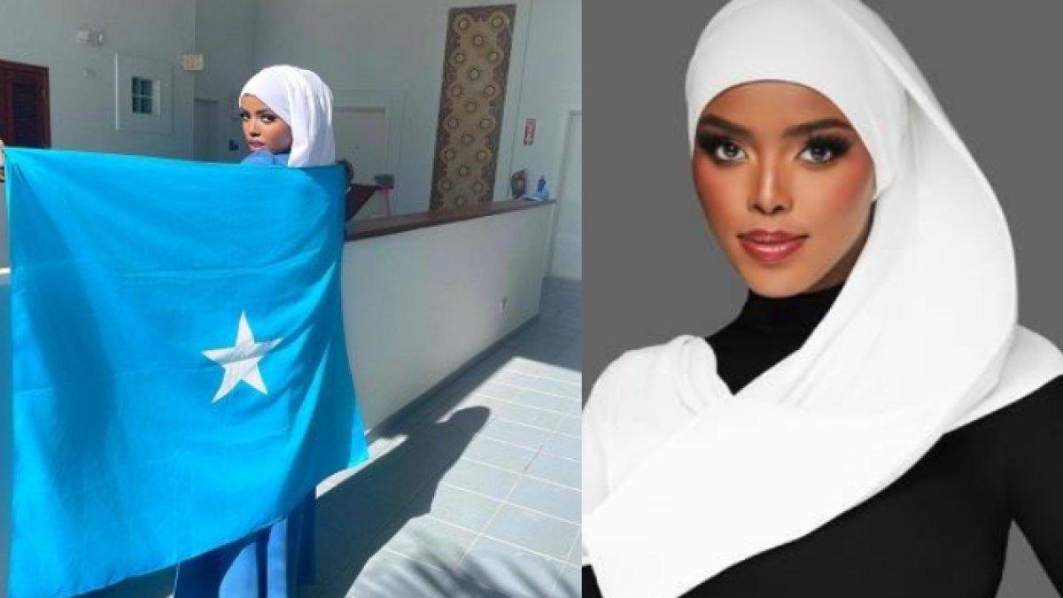 Sosok Khadija Omar finalis Miss Universe pertama yang berhijab, lahir dan dibesarkan di kamp pengungsian Somalia.