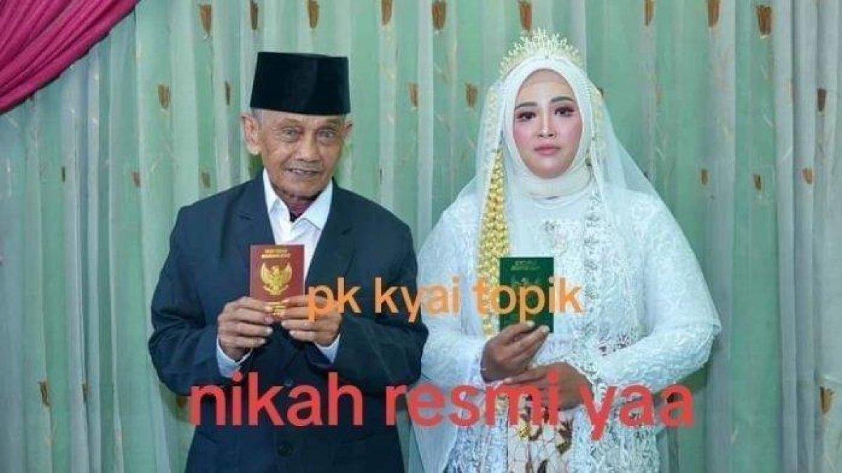 Sosok Kiai Topik kakek yang nikahi gadis 32 Tahun di Cilacap, Jawa Tengah. Bukan orang sembarangan, disegani di daerahnya