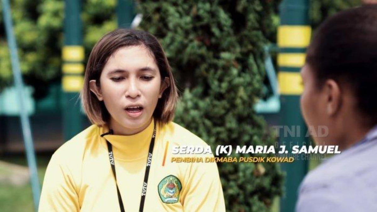 Sosok Maria Samuel, guru militer wanita TNI-AD berparas bule