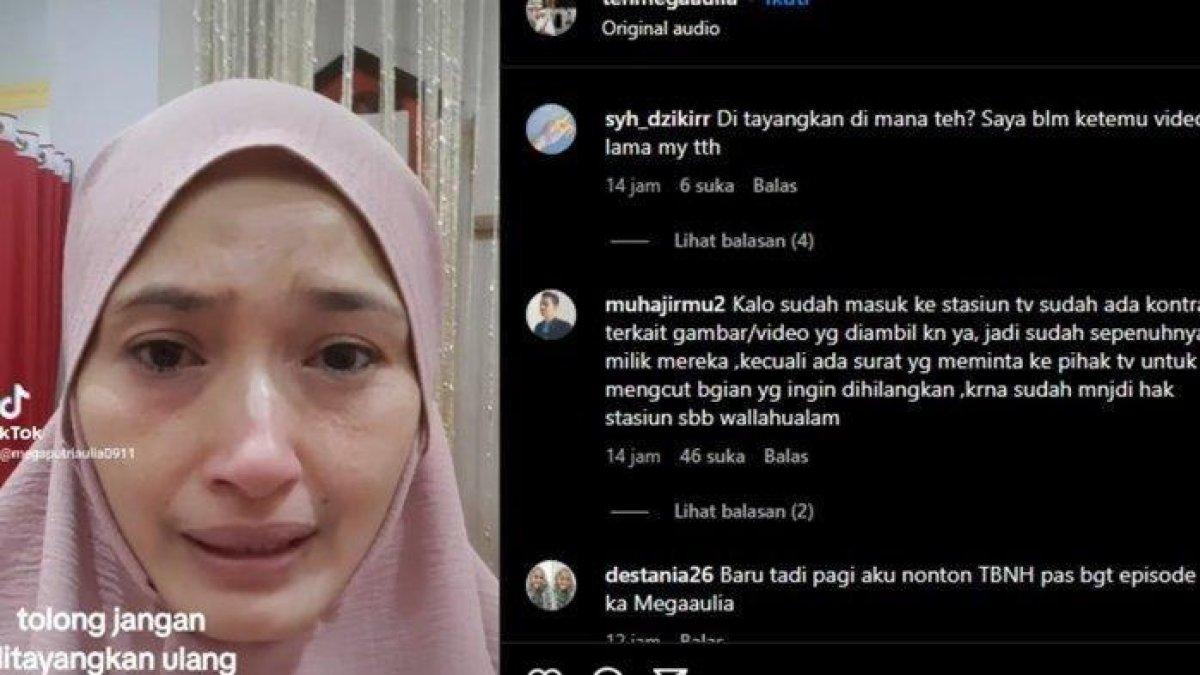 Sosok Mega Putri Aulia, pemain sinetron Tukang Bubur Naik Haji yang merengek meminta sinetronnya tak ditayangkan ulang.