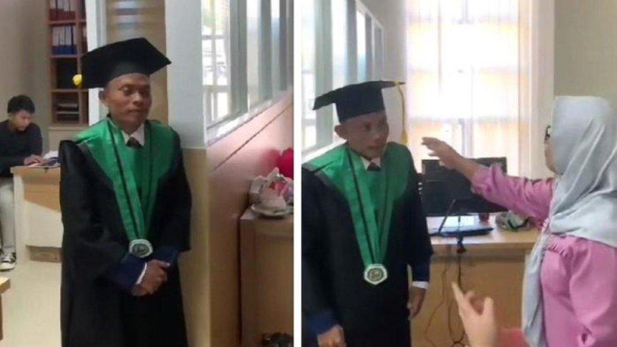 Sosok Rivaldo Mahasiswa IAIN Gorontalo Wisuda Sendiri Karena Datang Jam 1 Siang, Ini Alasannya Telat