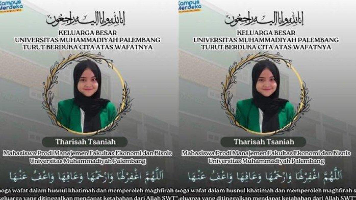 Sosok Tarishah Tsaniyah, Mahasiswi Tewas Kecelakaan di Palembang Saat Ulang Tahun, Dikenal Periang