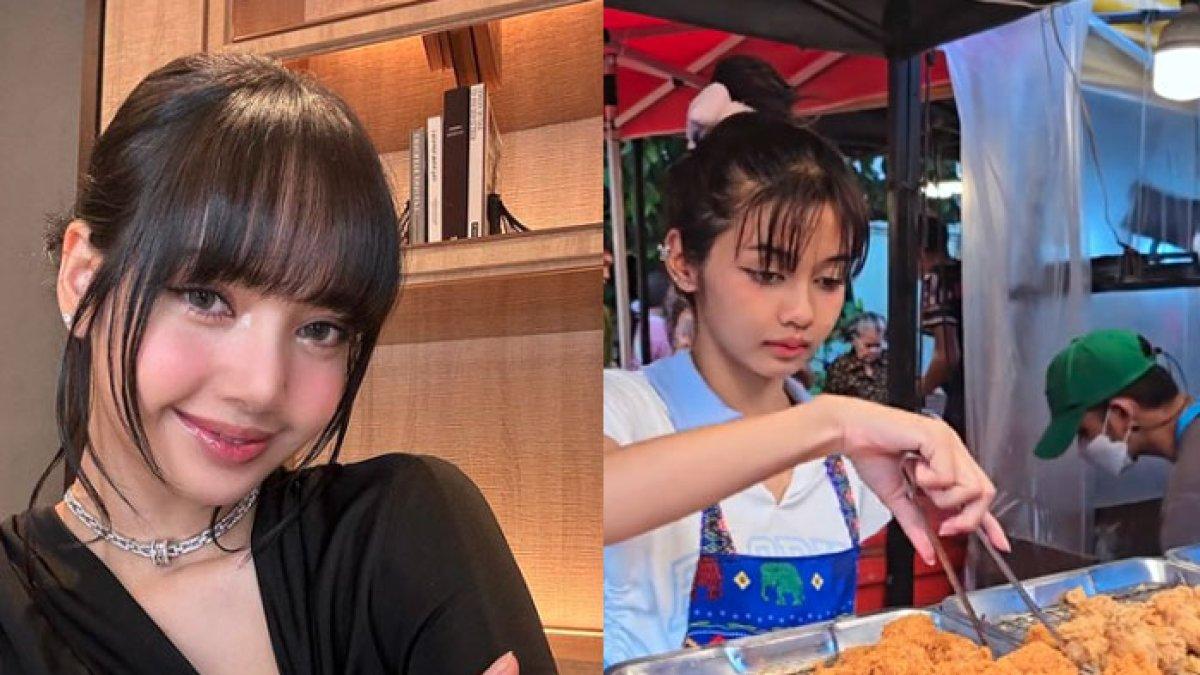 Sosok gadis penjual ayam goreng di Thailand mirip Lisa BLACKPINK