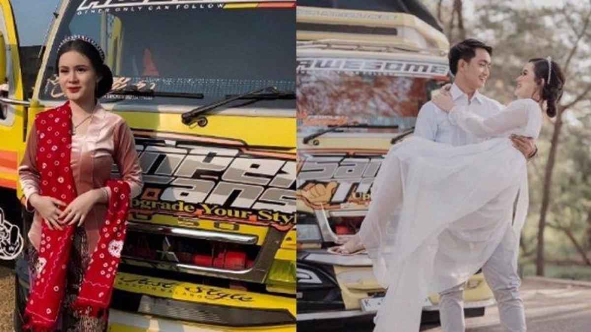 Sosok model cantik tengah viral dinikahi sopir truk kini hidup dijalanan temani suami.