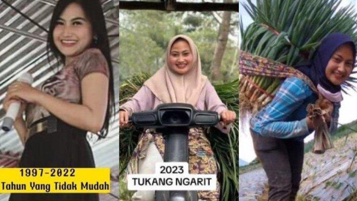 Sosok pedangdut cantik yang kini menjadi tukang ngarit viral di media sosial, jadi tambah kaya raya.