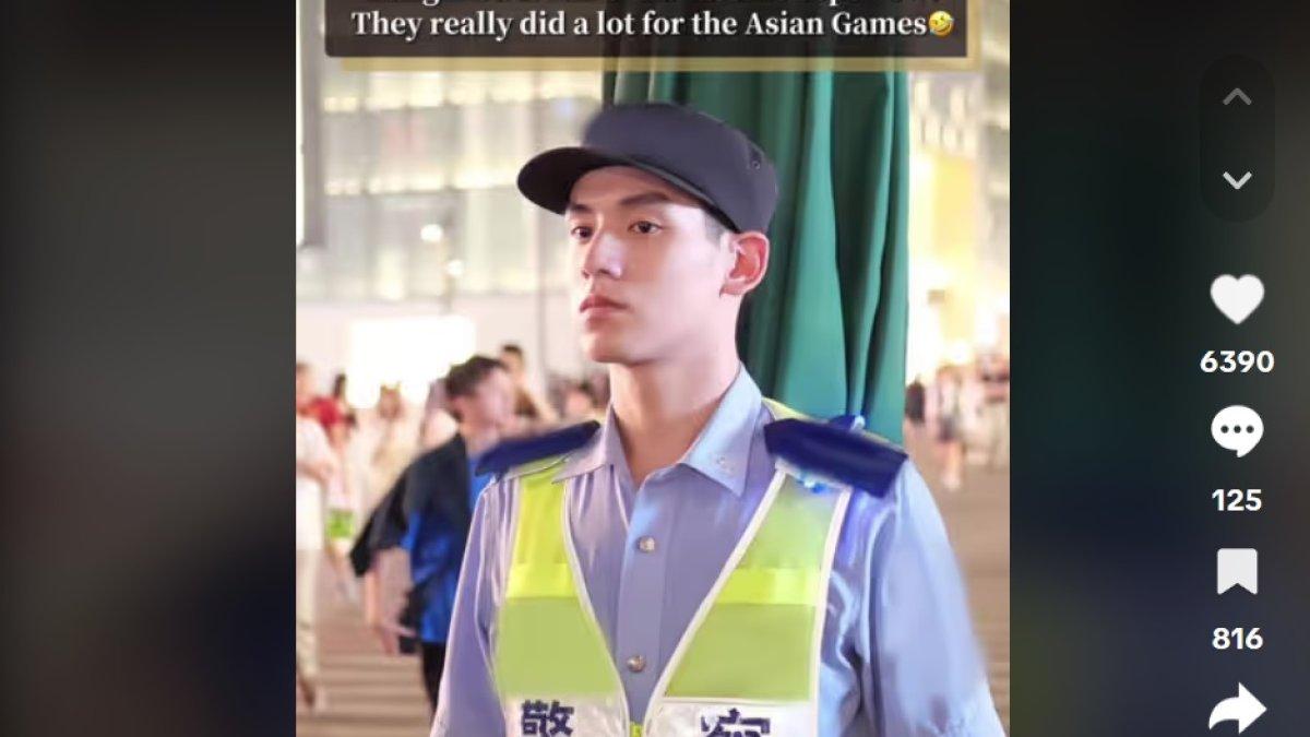 Sosok polisi tampan di perhelatan Asian Games 2023