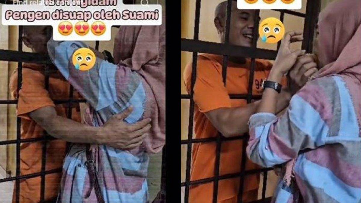 Suami dipenjara, istri hamil ngidam disuapi
