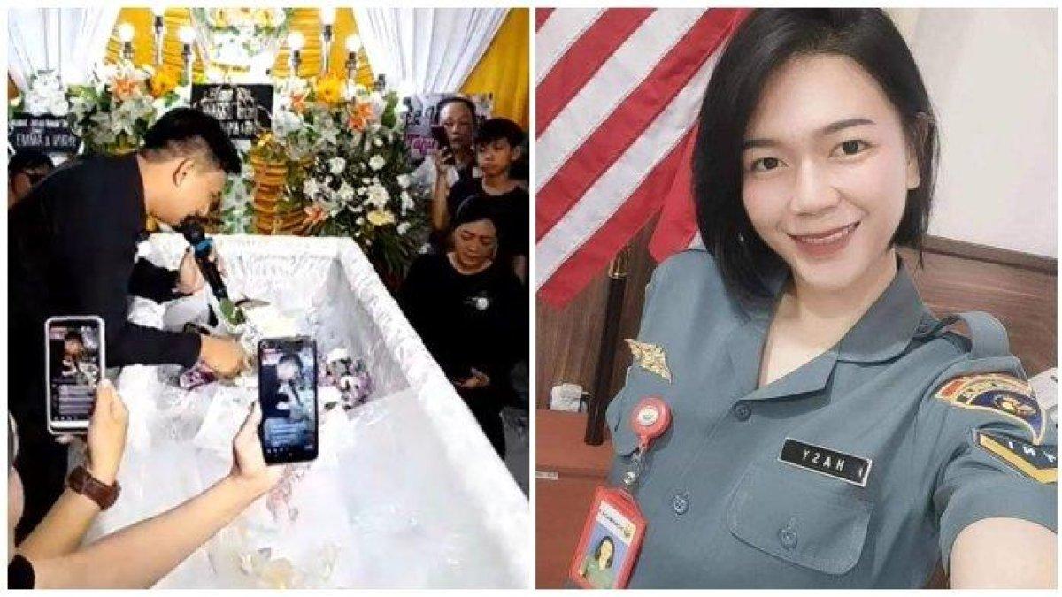 Suasana haru di rumah duka Serda Hasy Kaunang, sang tunangan pilu