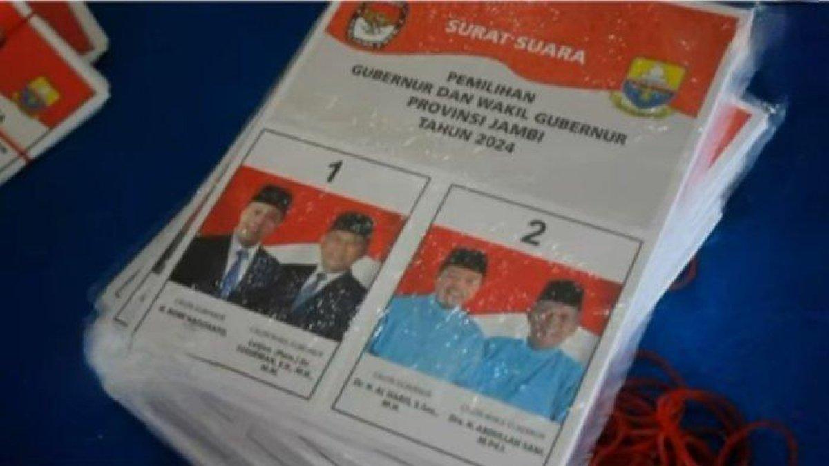 Surat Suara Pilgub Jambi 2024.