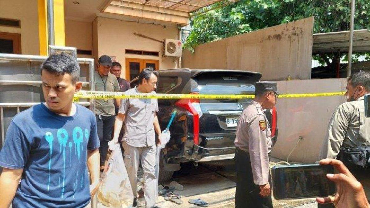 Tempat kejadian perkara anak bunuh ibu di kediamannya di Jalan Takong, Sukamaju Baru, Tapos, Depok, pada Kamis (10/8/2023).