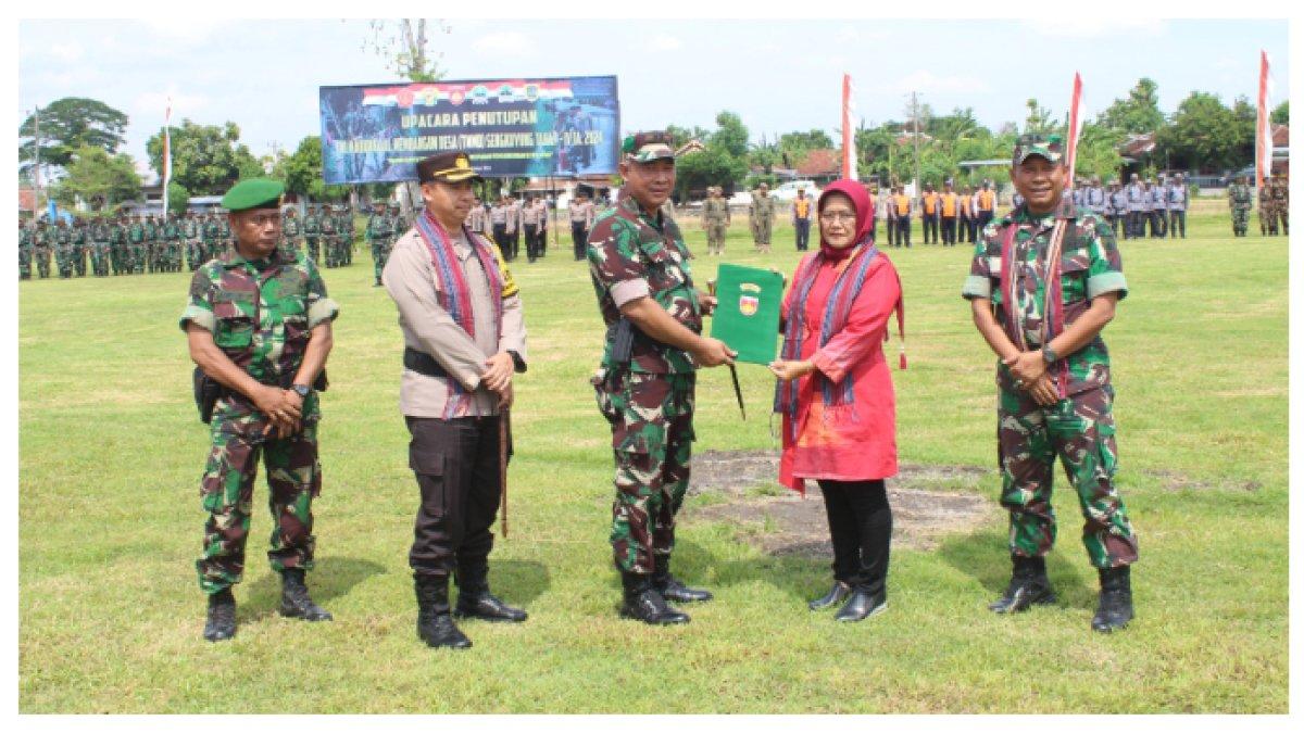 Program TNI Manunggal Membangun Desa (TMMD) Sengkuyung Tahap IV Tahun Anggaran 2024 Desa Pakisan, Kecamatan Cawas, Klaten resmi ditutup.