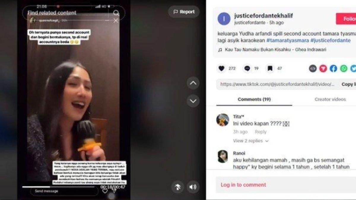 Tamara Tyasmara Asik Karaoke di Second Account Instagram