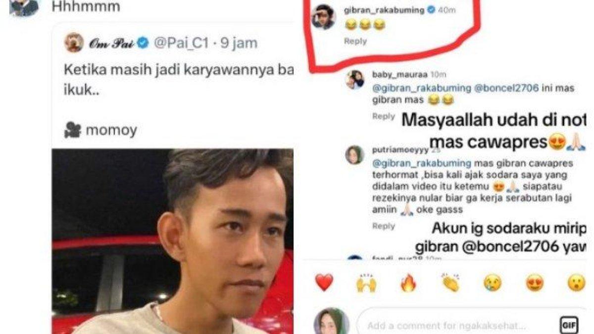 Tangkapan layar - Saat Gibran Rakabuming Raka merespon sosok yang disebut-sebut kembarannya.