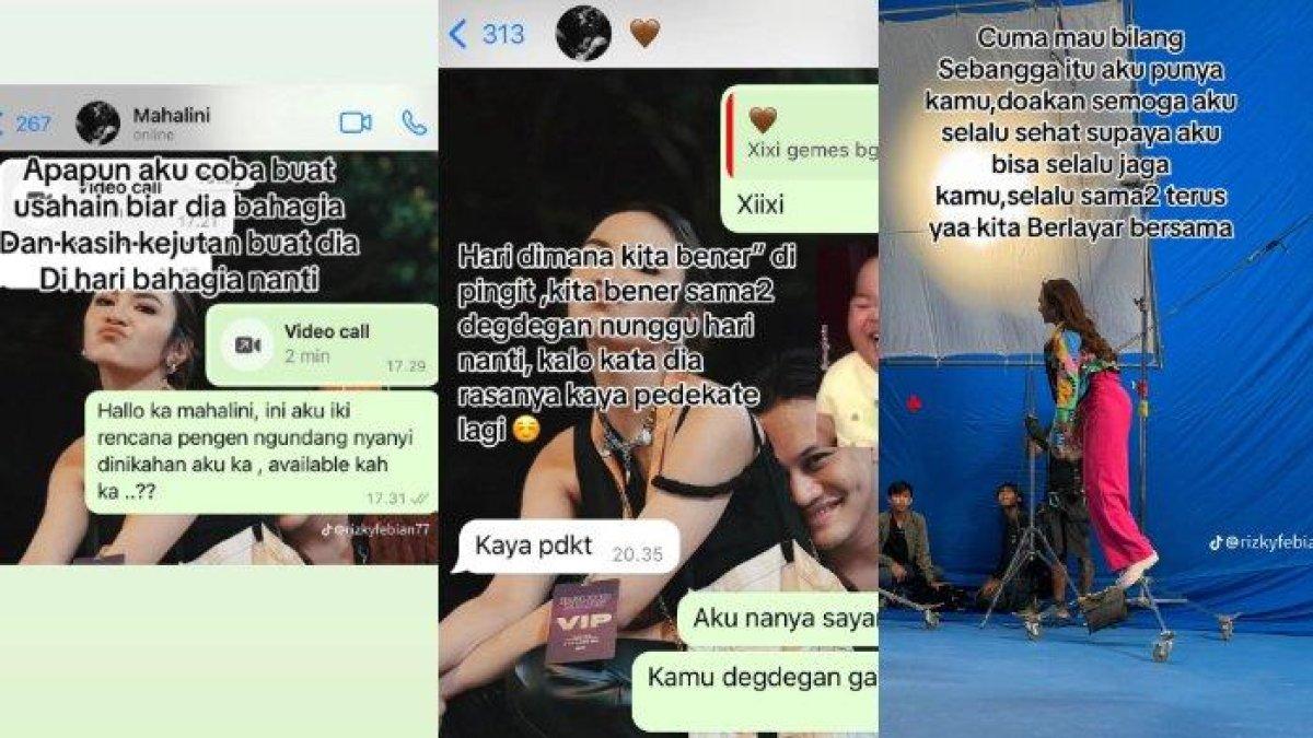 Tangkapan layar unggahn TikTok Rizky Febian .