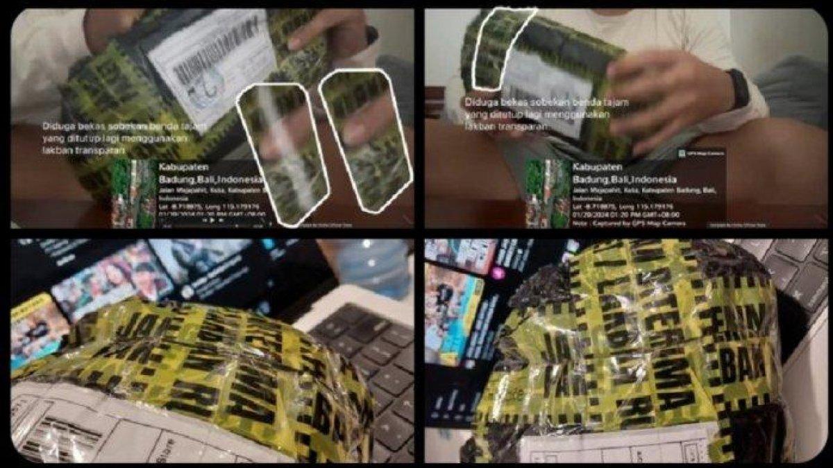 Tangkapan layar video unboxing paket iPhone yang didalamnya terdapat kardus dilipat-lipat