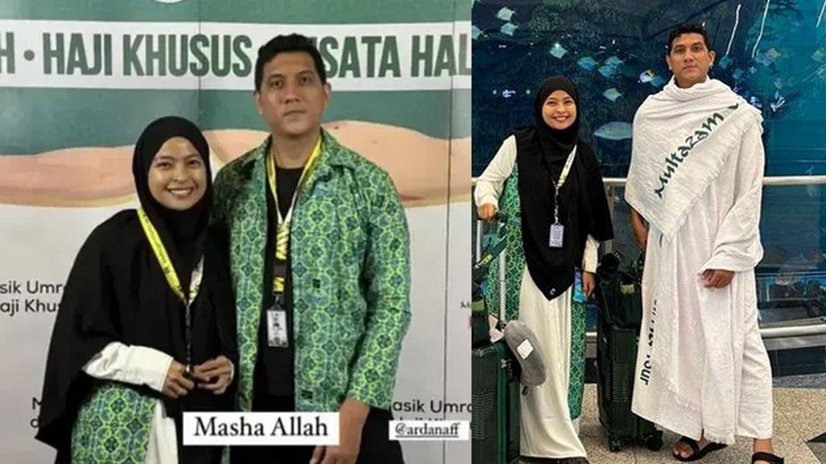 Tantri Kotak dan suami, Arda NAFF berangkat haji tahun 2024 dghtfgb