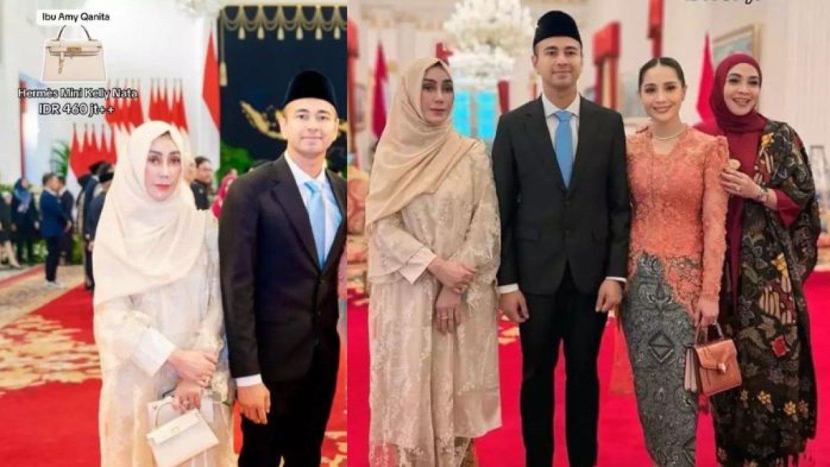 Tas Amy Qanita saat mendampingi pelantikan Kabinet Merah Putih