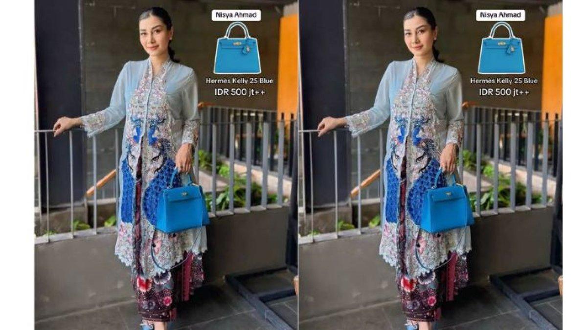 Tas Nisya Ahmad saat mendampingi pelantikan Kabinet Merah Putih