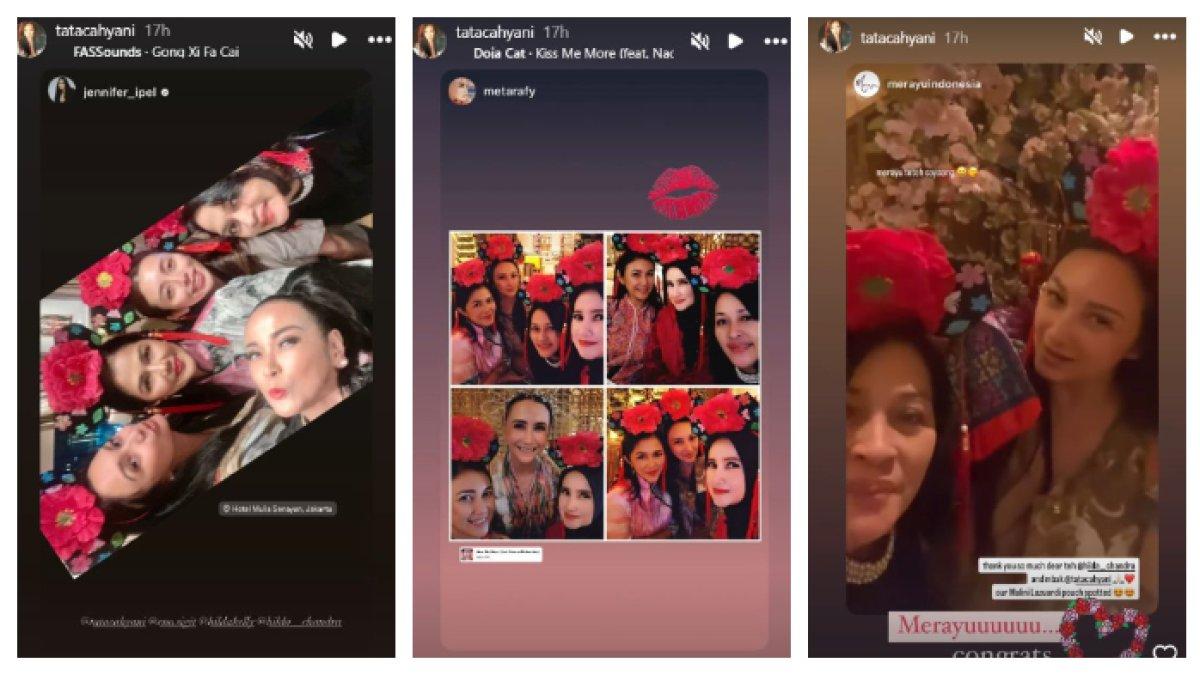 Tata Cahyani rayakan Imlek bareng geng sosialita