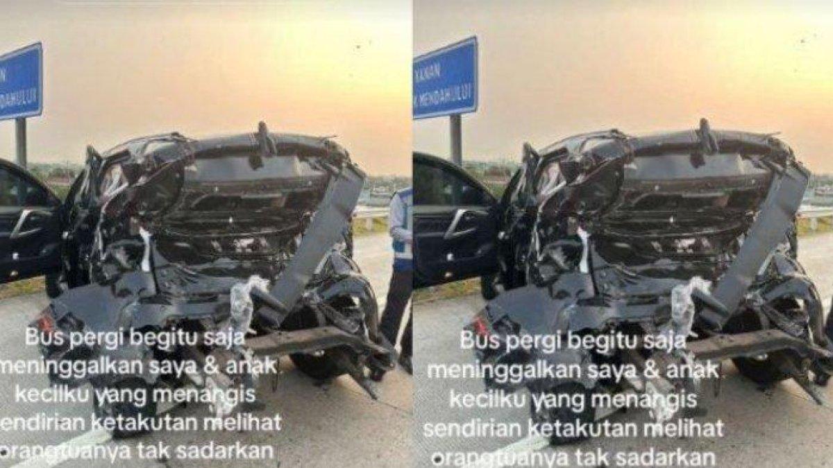 Terjawab kronologi kecelakaan Pajero Sport dan Bus PO Haryanto di jalan tol curhatan penumpang Pajero viral di media sosial